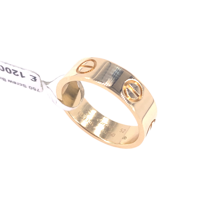 Women’s 18ct Yellow Gold Original Cartier Ring - Size 52 5.9g