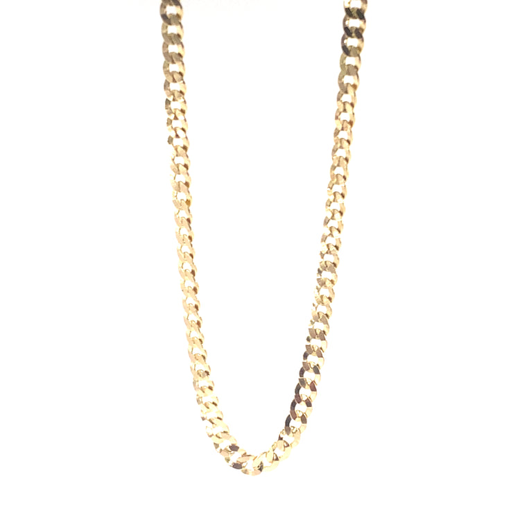 Women’s 9ct Yellow Gold Short Curb Chain - 17”