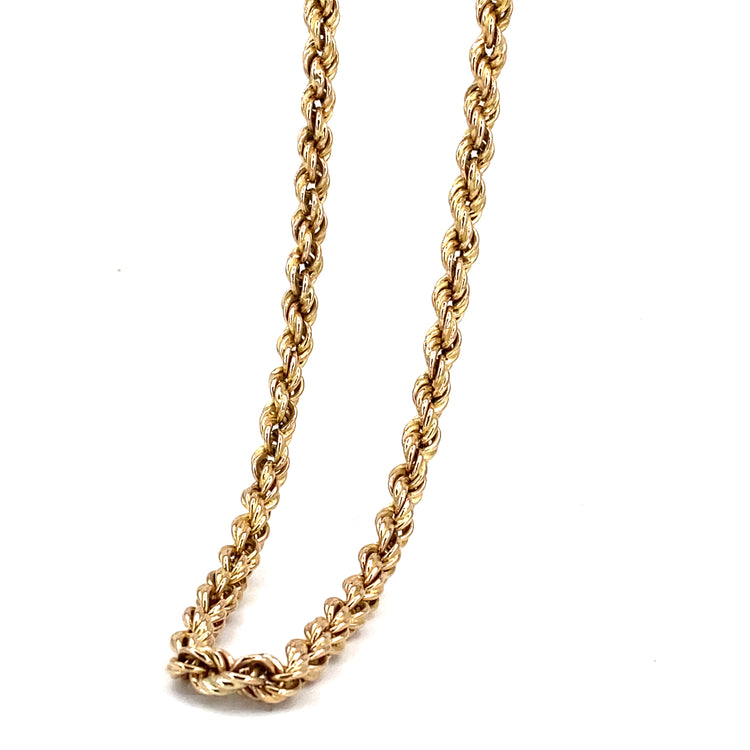 Men’s 9ct Yellow Gold Rope Chain