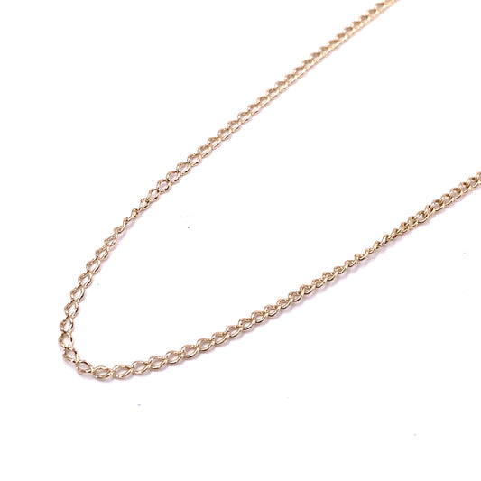 Women’s 9ct Yellow Gold Fine Curb Chain - 22” 3g