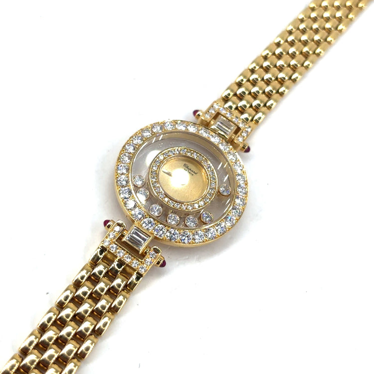 Women’s 18ct Yellow Gold CHOPARD HAPPY DIAMONDS Watch