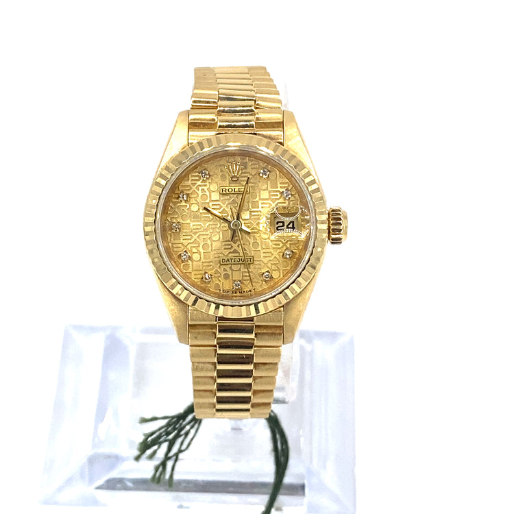 Women’s 18ct Yellow Gold Rolex Datejust Watch - 26mm