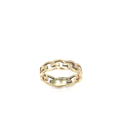 Women’s 9ct Yellow Gold Chain Link Ring -4g
