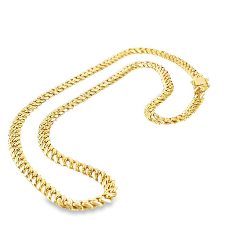 Mens 9ct Yellow Gold Cuban Chain - 82.5g 26”