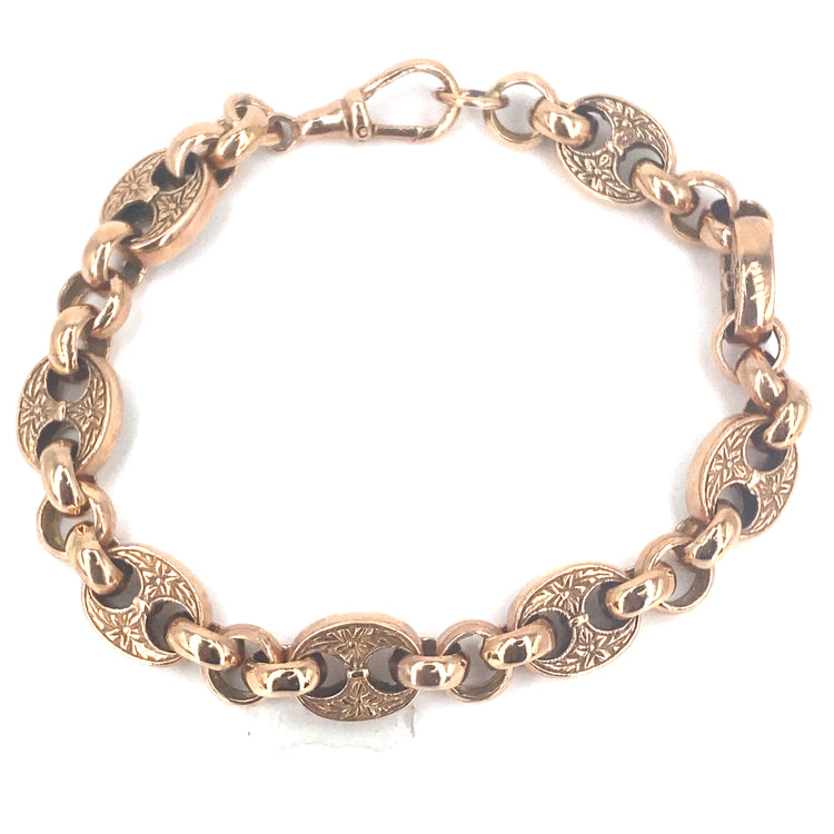 Unisex 9ct Rose Gold Bracelet