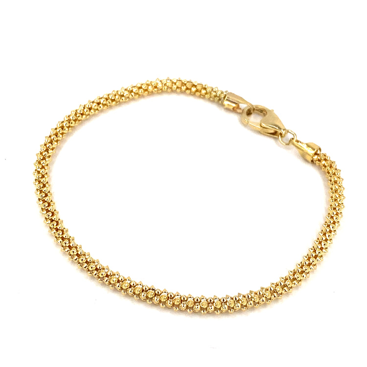 Women’s 18ct Yellow Gold Hollow fancy link bracelet - 4.8g