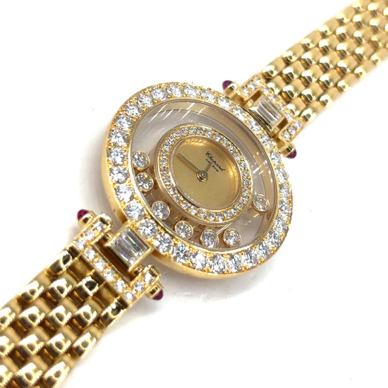 Women’s 18ct Yellow Gold CHOPARD HAPPY DIAMONDS Watch