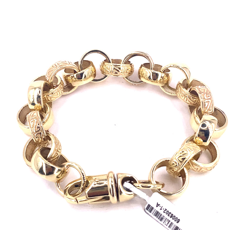 Men’s 9ct Yellow Gold Belcher Bracelet - 42.3G