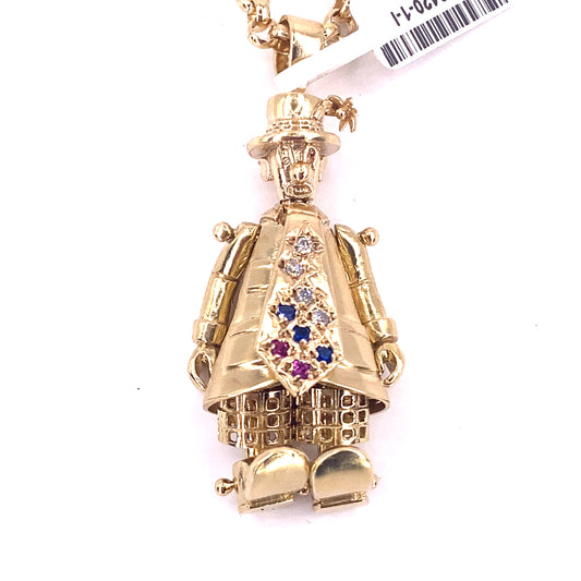 Women’s 9ct Yellow Gold Suited Clown Pendant - 15g