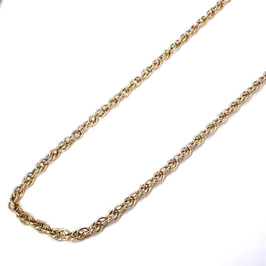 Unisex 9ct Yellow Gold Solid Rope Chain - 18.3G