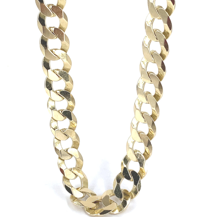 Men’s 9ct Yellow Gold Curb Chain-73.4g 24”