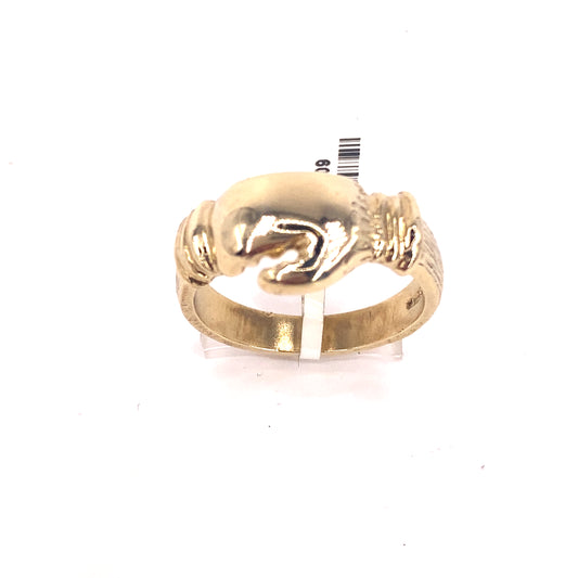 Men’s 9ct Yellow Gold Boxing Glove Ring - 9g Size V