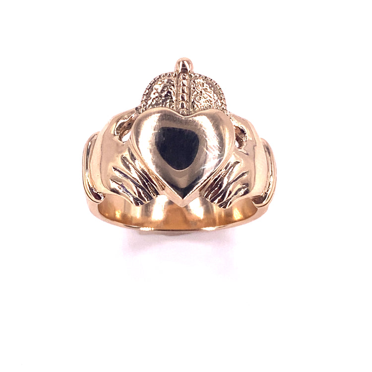 Men’s 9ct Yellow Gold Claddagh Ring -18.2g