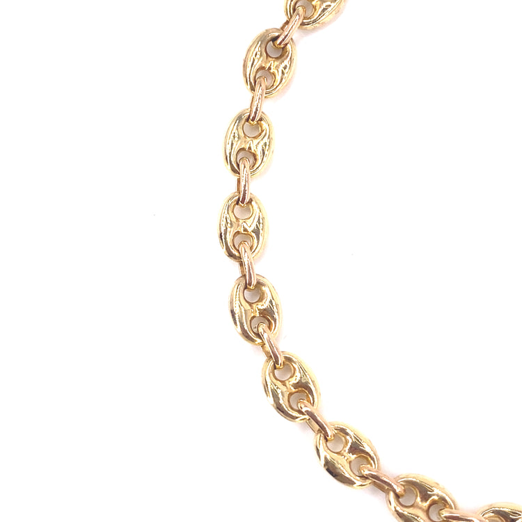 Women’s 9ct Yellow Gold Hollow Anchor Link Braclet - 4.8g 7.5”