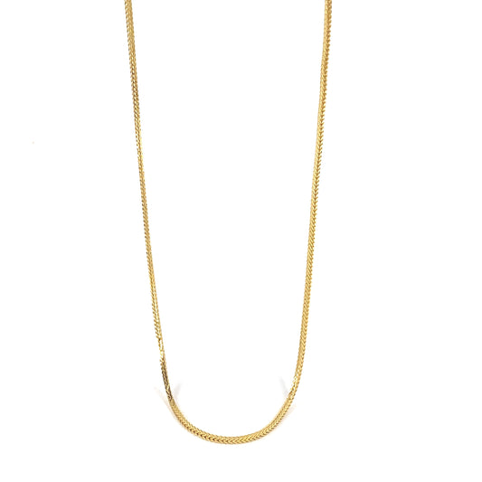 Unisex 9ct Yellow Gold ‘Franco’ Link Chain - 24”