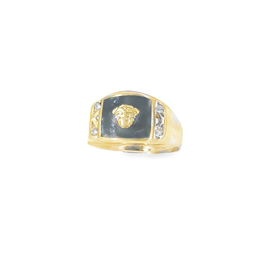 Men’s 14ct Yellow Gold Medusa Head Ring - 3.5g