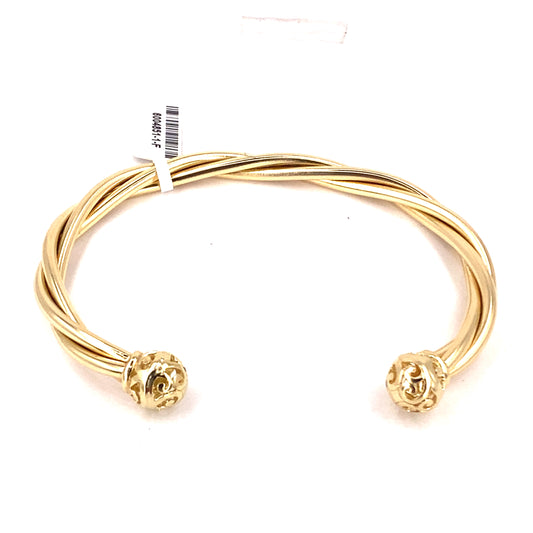 Women’s 9ct Yellow Gold Twisted Torque Bangle - 10g