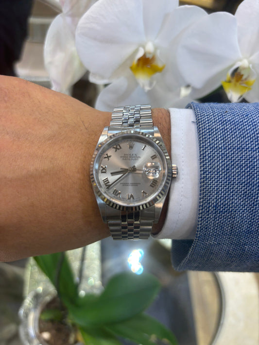 Men’s Stainless Steel Rolex Datejust Watch -36mm