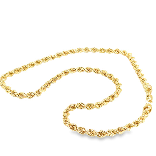 Men’s 9ct Yellow Gold XL Rope Chain - 75.6g