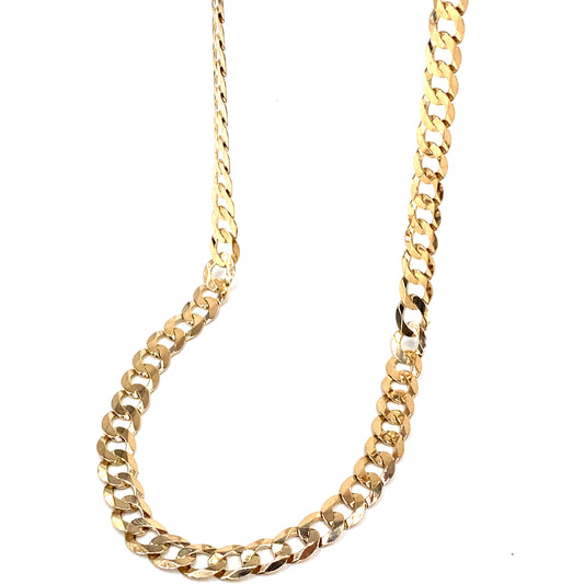 Men’s 9ct Yellow Gold Curb chain - 14.9g 20”