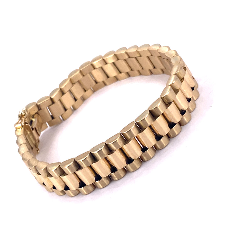 Men’s 9ct Yellow Gold Watch Link Bracelet - 7” 32g