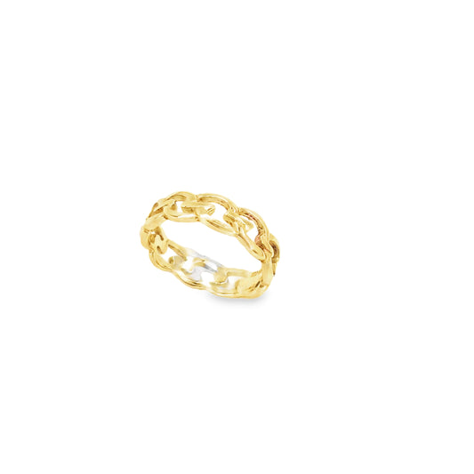 Women’s 9ct Yellow Gold Chain Link Ring -4g
