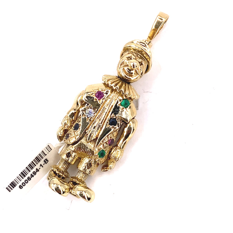 Unisex 9ct Yellow Gold Clown - 15g