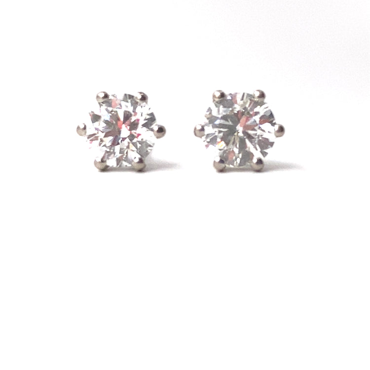 Women’s 18ct White Gold Diamond Studs -2.00ct SI 2 G