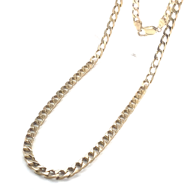 Men’s 9ct Yellow Gold Square Curb Chain - 20.4g