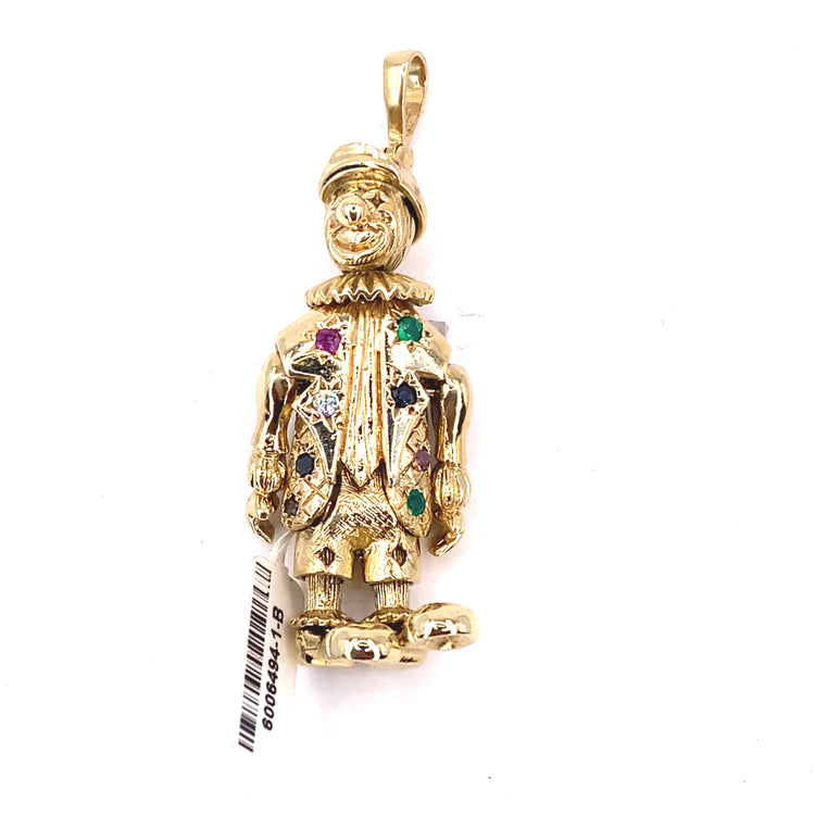 Unisex 9ct Yellow Gold Clown - 15g