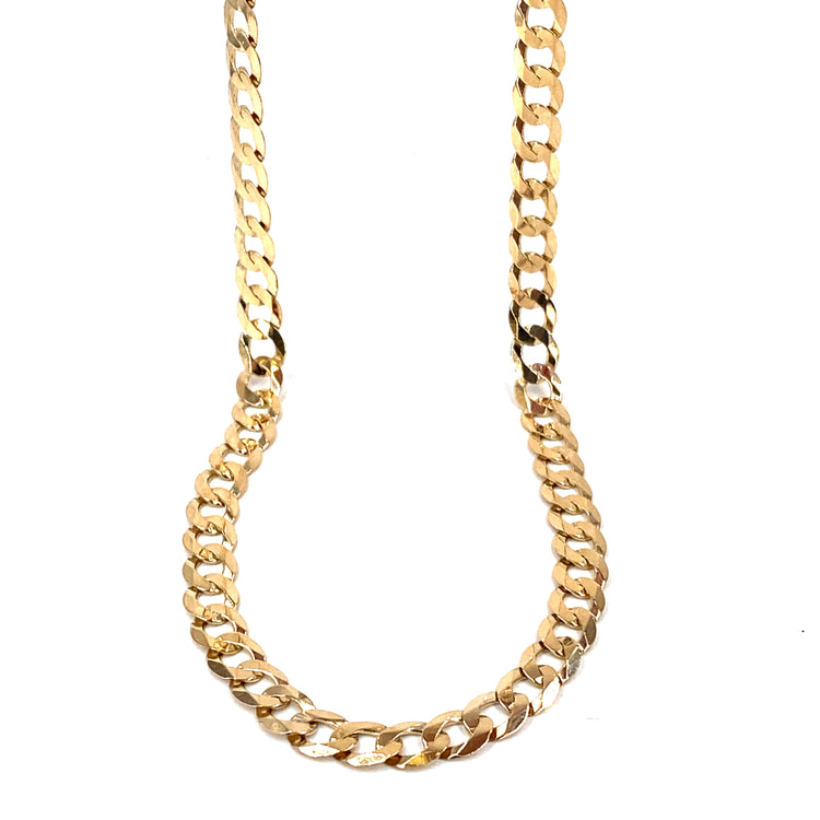 Men’s 9ct Yellow Gold Curb chain - 14.9g 20”