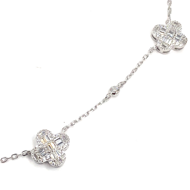 Women’s 925 Silver ‘Bloom’ Necklace - CZ Set