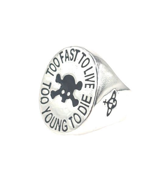 Mens 925 Silver Vivienne Westwood Skull Ring