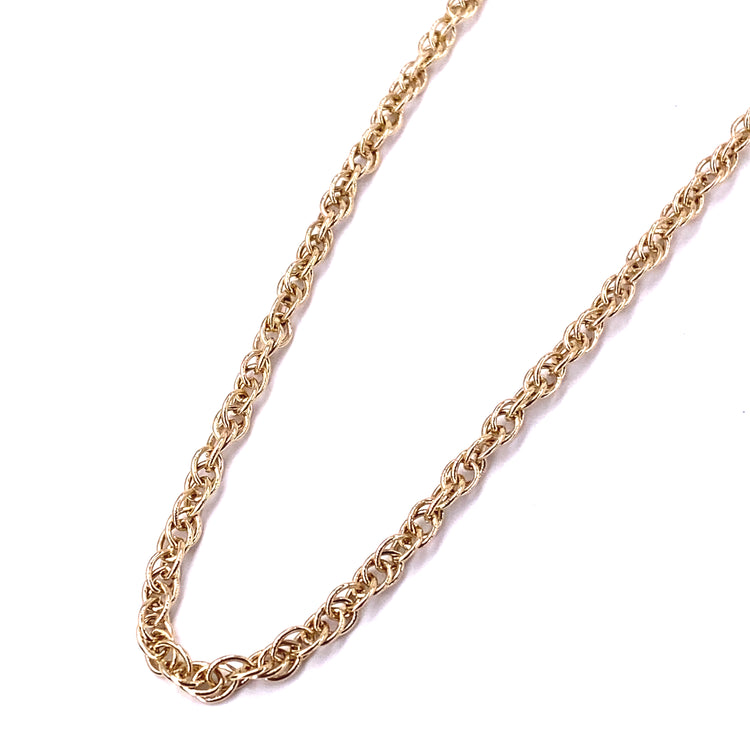 Women’s 9ct Yellow Gold Rope Chain - 24” 12g