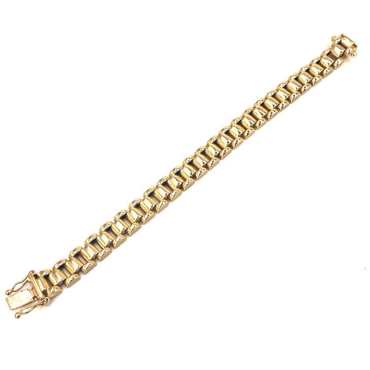 Children’s 9ct Yellow Gold Watch Link Bracelet - 20.5g 6”