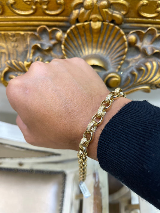 9CT Belcher Bracelet in Yellow Gold 23.3g - Hyman’s Jewellers