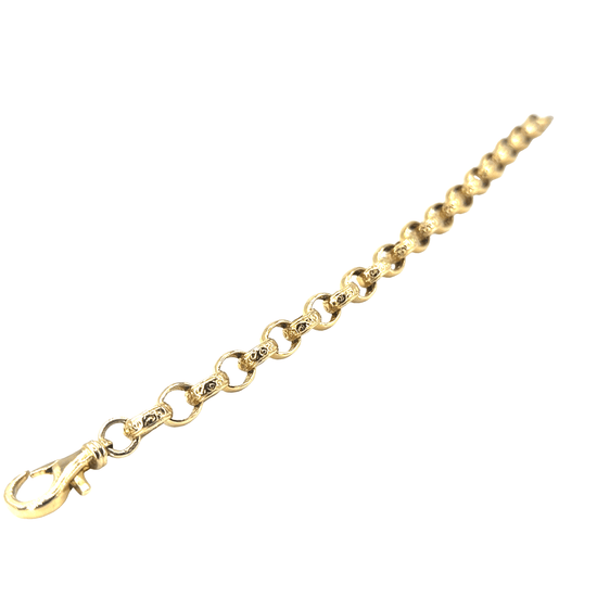9CT Belcher Bracelet in Yellow Gold 23.3g - Hyman’s Jewellers