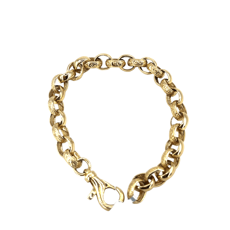 9CT Belcher Bracelet in Yellow Gold 23.3g - Hyman’s Jewellers