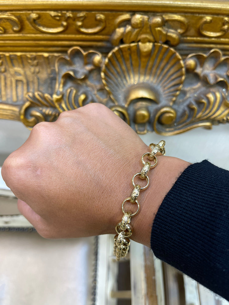 9CT Belcher Bracelet in Yellow Gold 27.4g - Hyman’s Jewellers