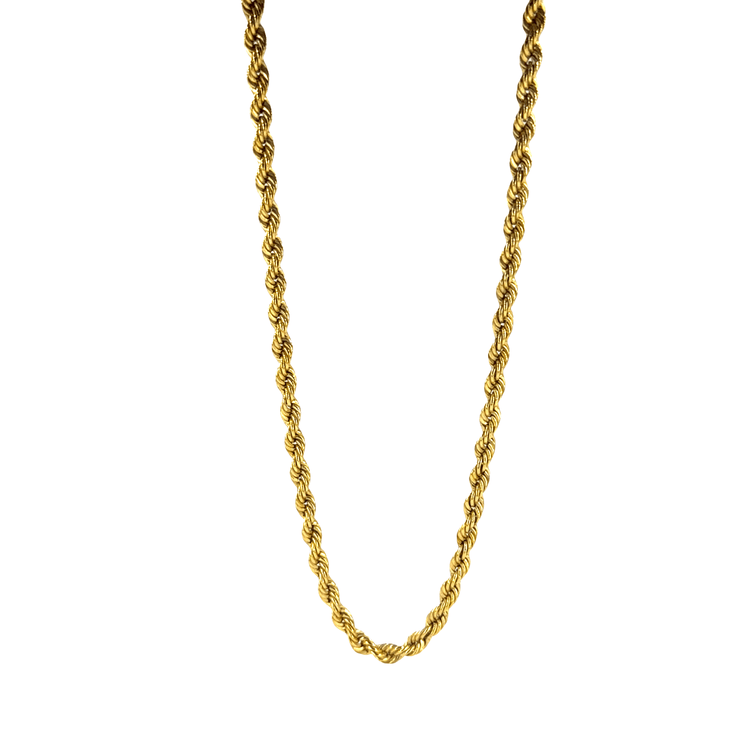 9CT Classic Rope Chain Necklace in Yellow Gold - Hyman’s Jewellers