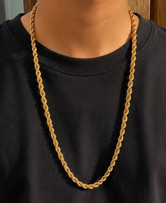9CT Classic Yellow Gold Rope Chain Necklace - Hyman’s Jewellers