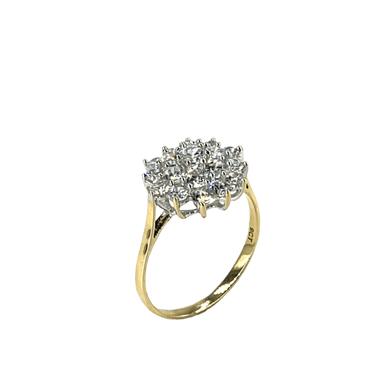9CT Cluster Cubic Zirconia Ring 2.7g - Hyman’s Jewellers
