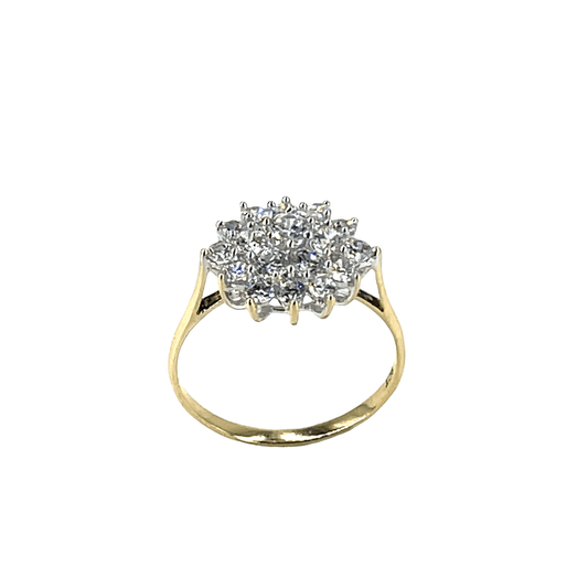 9CT Cluster Cubic Zirconia Ring 2.7g - Hyman’s Jewellers