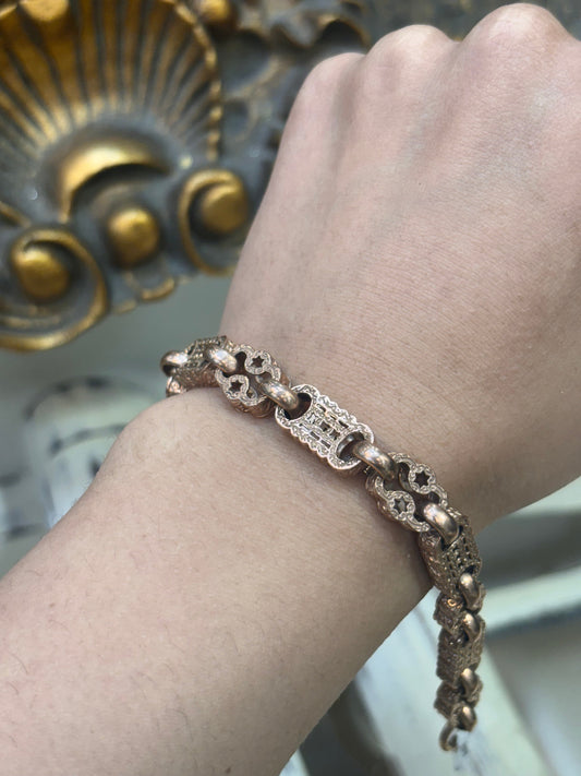 9ct Rose Gold Star Bar Bracelet - 25g - Hyman’s Jewellers