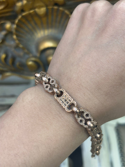 9ct Rose Gold Star Bar Bracelet - 25g - Hyman’s Jewellers