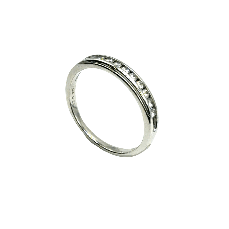9CT White Gold Diamond Band Ring 2.5g - Hyman’s Jewellers