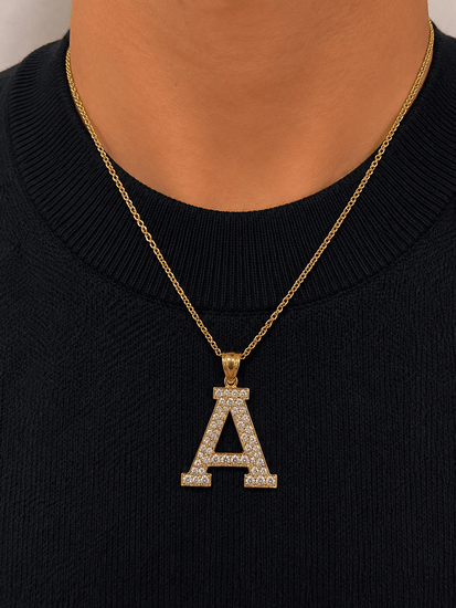 9ct Yellow Gold "A" CZ pendant - Hyman’s Jewellers