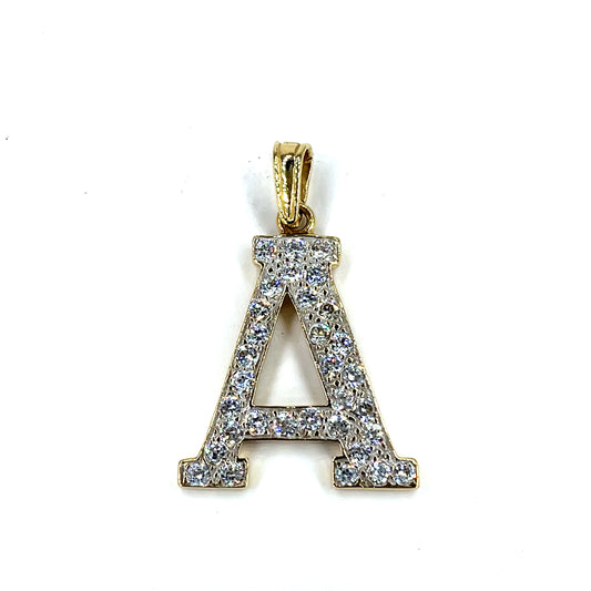 9ct Yellow Gold "A" CZ pendant - Hyman’s Jewellers