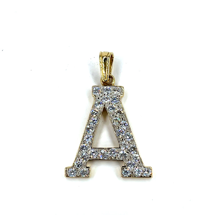9ct Yellow Gold "A" CZ pendant - Hyman’s Jewellers
