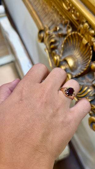 9CT Yellow Gold Amethyst Gypsy Ring 4.3g - Hyman’s Jewellers